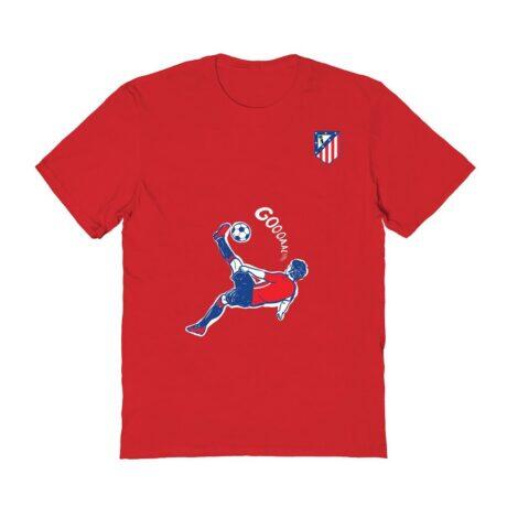 Atletico de Madrid Vive La Fete Women's Chilena Style T-Shirt - Red - Front View