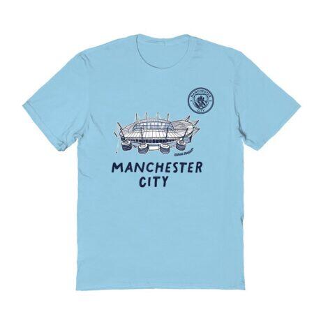 Manchester City Vive La Fete Women's Stadium Style T-Shirt - Light Blue