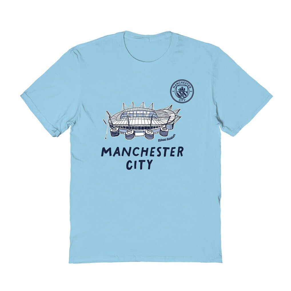 Manchester City Vive La Fete Women’s Stadium Style T-Shirt – Light Blue