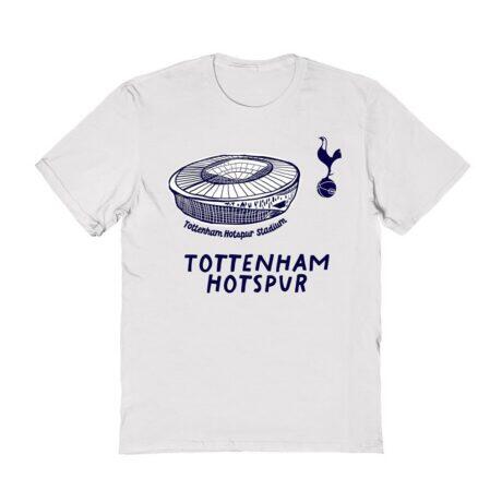 Tottenham Hotspur Vive La Fete Women's Stadium Style T-Shirt - White - Front View