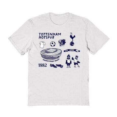 Tottenham Hotspur Vive La Fete Women's Impressions Icons T-Shirt - White - Front View