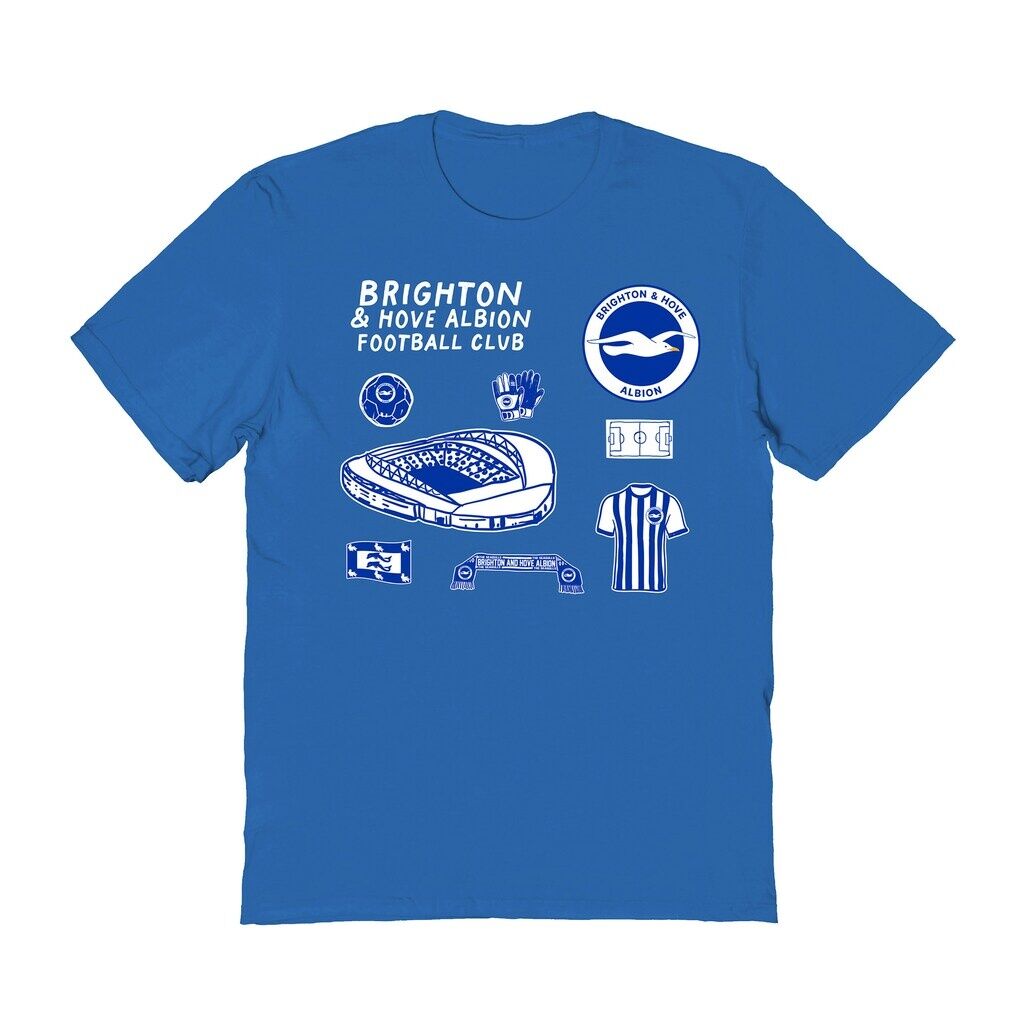 Brighton and Hove Albion Vive La Fete Women's Impressions Icons T-Shirt - Royal