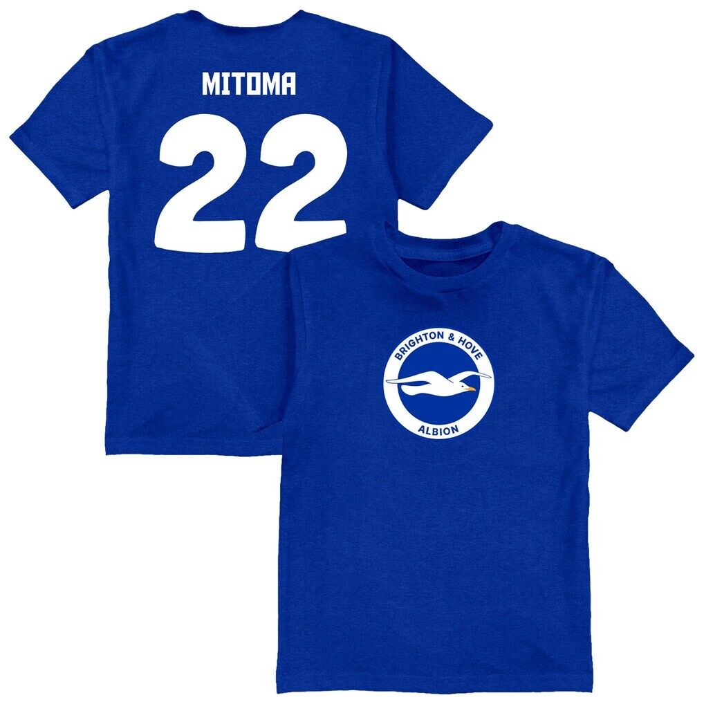 Kaoru Mitoma Brighton and Hove Albion Vive La Fete Youth Player Name & Number Color Badge T-Shirt - Royal