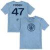 Phil Foden Manchester City Vive La Fete Youth Player Name & Number Color Badge T-Shirt - - Front View