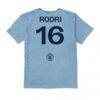 Rodri Manchester City Vive La Fete Youth Player Name & Number Color Badge T-Shirt - - Detail View