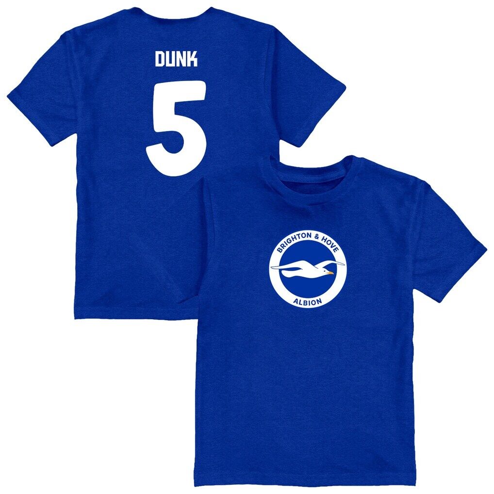 Lewis Dunk Brighton and Hove Albion Vive La Fete Youth Player Name & Number Color Badge T-Shirt - Royal