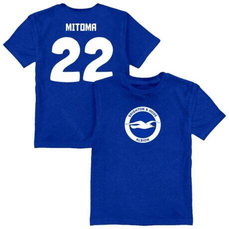 Kaoru Mitoma Brighton and Hove Albion Vive La Fete Toddler Player Name & Number Color Badge T-Shirt - Royal