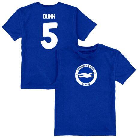 Lewis Dunk Brighton and Hove Albion Vive La Fete Toddler Player Name & Number Color Badge T-Shirt - - Front View