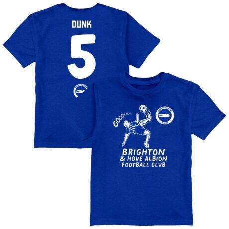 Lewis Dunk Brighton and Hove Albion Vive La Fete Youth Player Name & Number Chilena Style T-Shirt - Royal