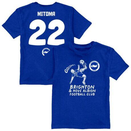 Kaoru Mitoma Brighton and Hove Albion Vive La Fete Youth Player Name & Number Chilena Style T-Shirt - Royal