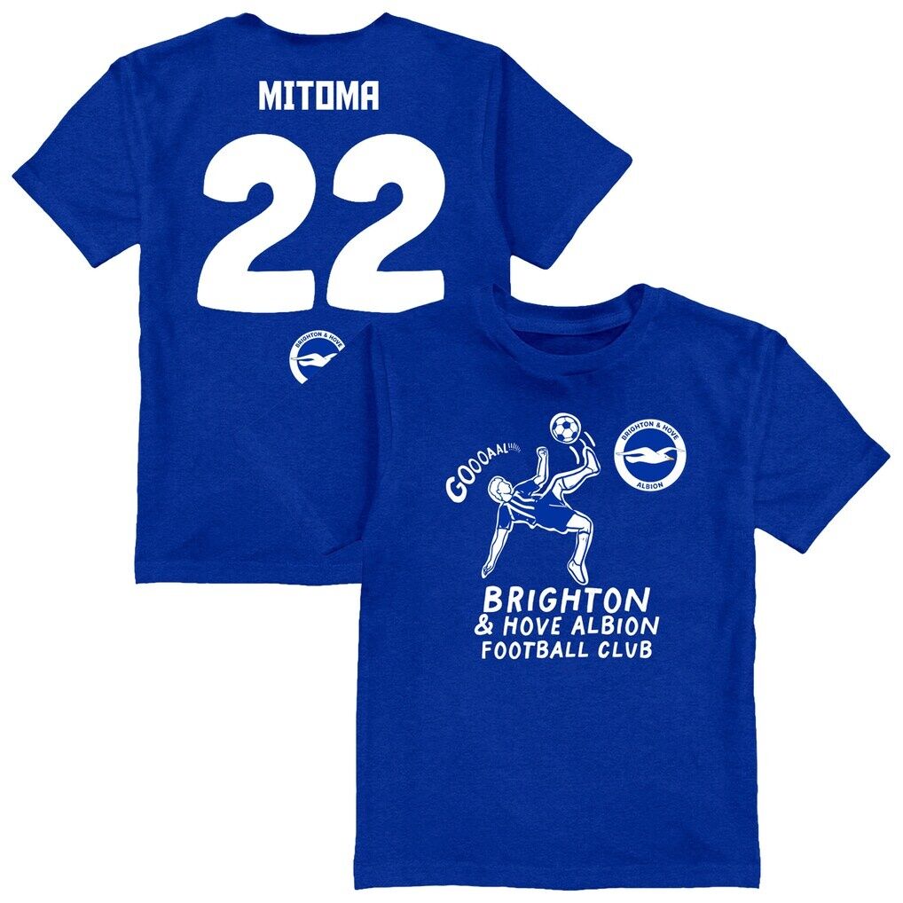 Kaoru Mitoma Brighton and Hove Albion Vive La Fete Youth Player Name & Number Chilena Style T-Shirt - Royal