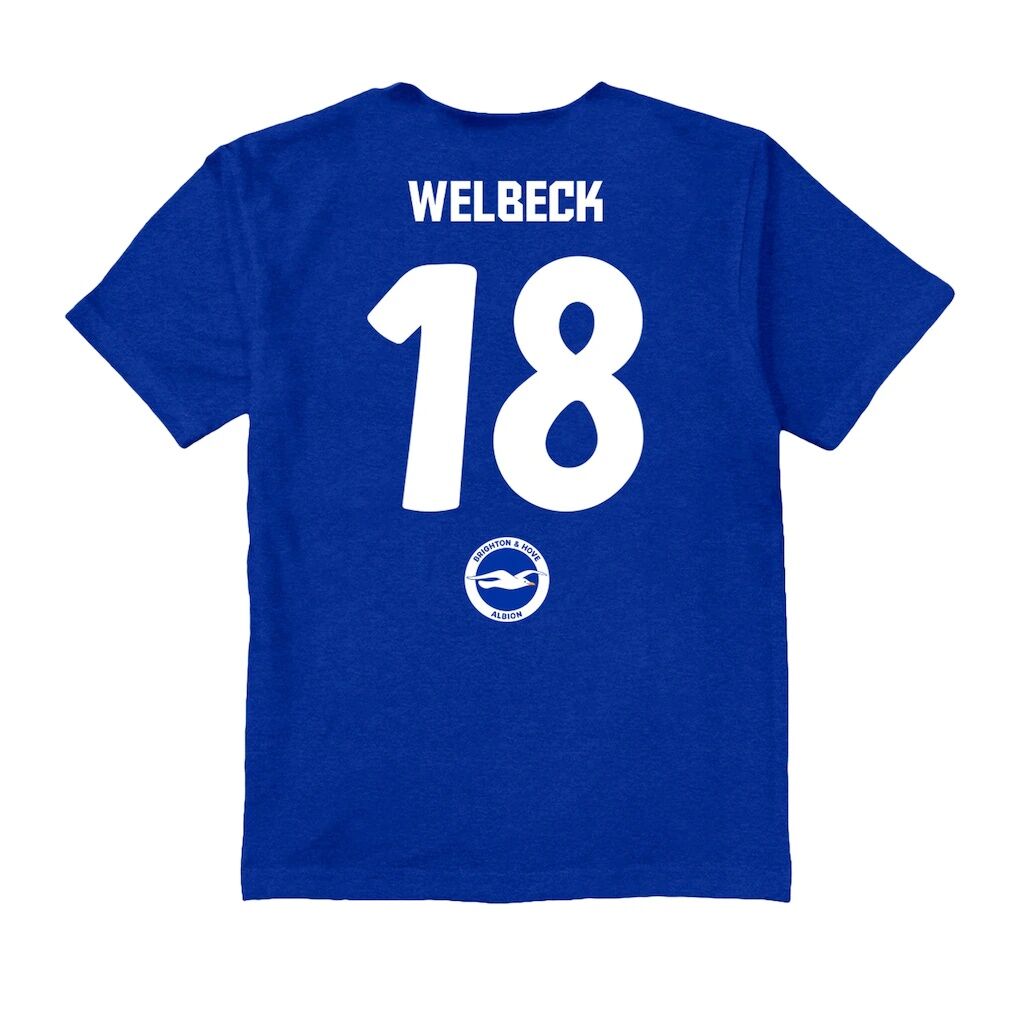 Danny Welbeck Brighton and Hove Albion Vive La Fete Youth Player Name & Number Chilena Style T-Shirt - Royal
