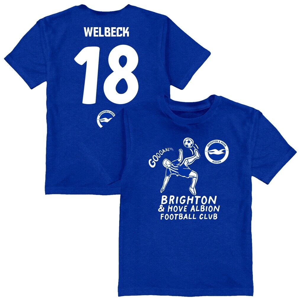 Danny Welbeck Brighton and Hove Albion Vive La Fete Youth Player Name & Number Chilena Style T-Shirt - Royal