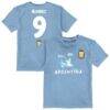 Julián Álvarez Argentina National Team Vive La Fete Youth Player Name & Number Chilena Style T-Shirt - - Front View