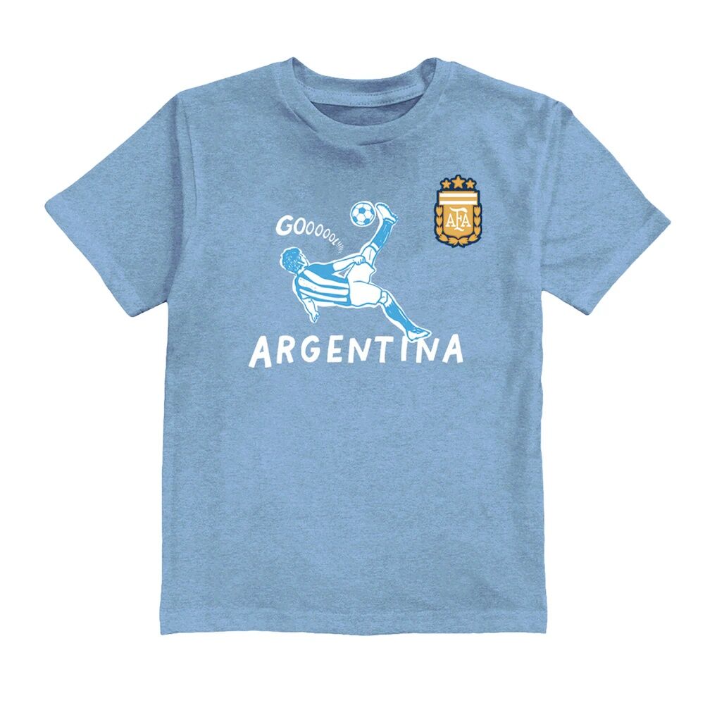 Julián Álvarez Argentina National Team Vive La Fete Youth Player Name & Number Chilena Style T-Shirt - Light Blue