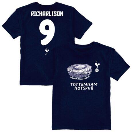 Richarlison Tottenham Hotspur Vive La Fete Youth Player Name & Number Stadium Style T-Shirt - Navy - Front View