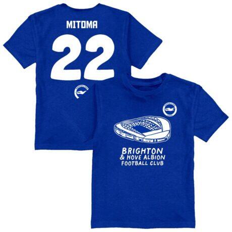 Kaoru Mitoma Brighton and Hove Albion Vive La Fete Toddler Player Name & Number Stadium Style T-Shirt - - Front View