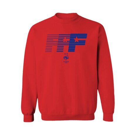 France National Team Vive La Fete Women's FFF Logo Sweatshirt - Red - Front View