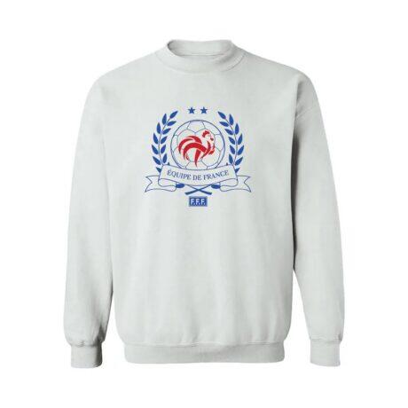 France National Team Vive La Fete Women's Équipe de France Sweatshirt - White - Front View