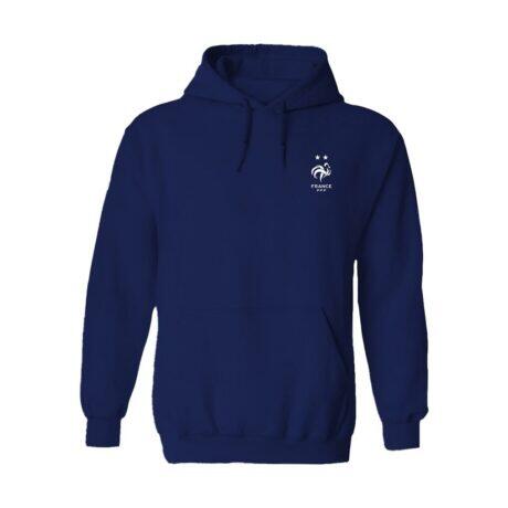 France National Team Vive La Fete Women's Color Badge Fleece Hoodie - Navy - Front View