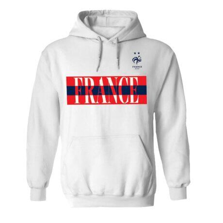 France National Team Vive La Fete Women's Hoodie - White - Front View