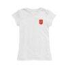 Spain National Team Vive La Fete Girls Youth Impressions Artwork Fitted T-Shirt - White - Side View