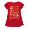 Spain National Team Vive La Fete Girls Youth Impressions Artwork A-Line Top - Red - Front View