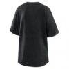 New York Mets WEAR by Erin Andrews Women's Oversized Boyfriend T-Shirt - Black - Detail View