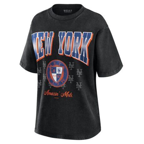New York Mets WEAR by Erin Andrews Women's Oversized Boyfriend T-Shirt