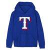 Preschool Outerstuff Royal Texas Rangers Primary Logo Fleece Hoodie - - Front View