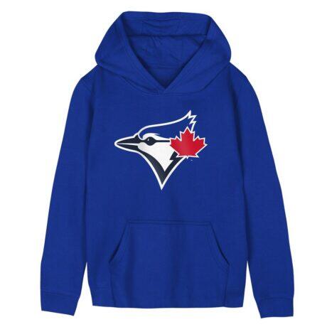 Preschool Outerstuff Royal Toronto Blue Jays Primary Logo Fleece Hoodie - - Front View