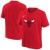 Chicago Bulls Nike Youth Team Essential Logo T-Shirt - Red - Front View