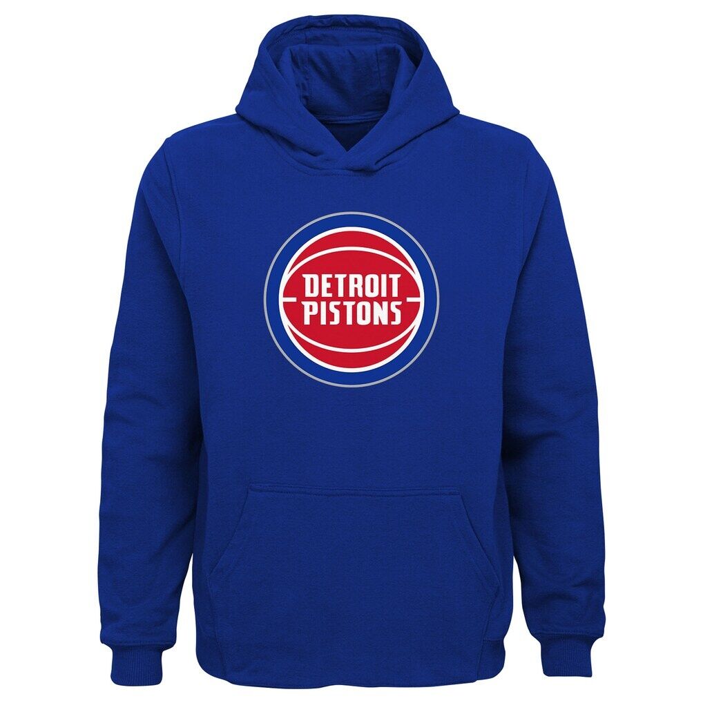 Detroit Pistons Outerstuff Youth Primary Logo Pullover Hoodie - Royal