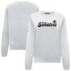 Ottawa Senators Levelwear Women's Yvette Big Script Tri-Blend Sweatshirt - White - Front View