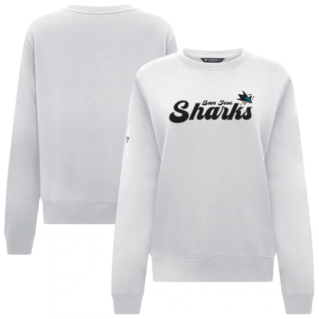 San Jose Sharks Levelwear Women's Yvette Big Script Tri-Blend Sweatshirt