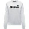 San Jose Sharks Levelwear Women's Yvette Big Script Tri-Blend Sweatshirt - White - Side View