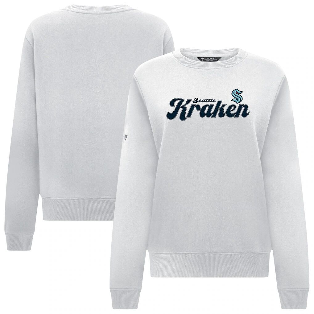 Seattle Kraken Levelwear Women's Yvette Big Script Tri-Blend Sweatshirt