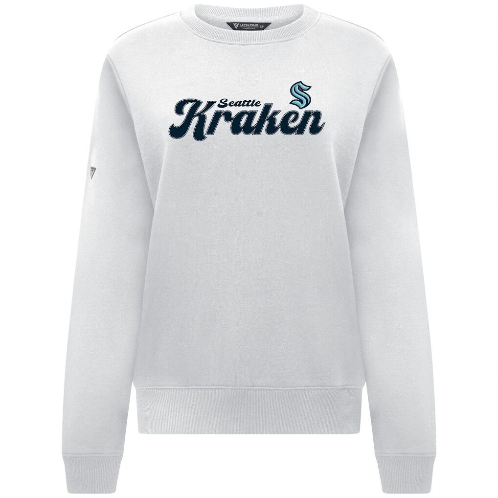 Seattle Kraken Levelwear Women's Yvette Big Script Tri-Blend Sweatshirt