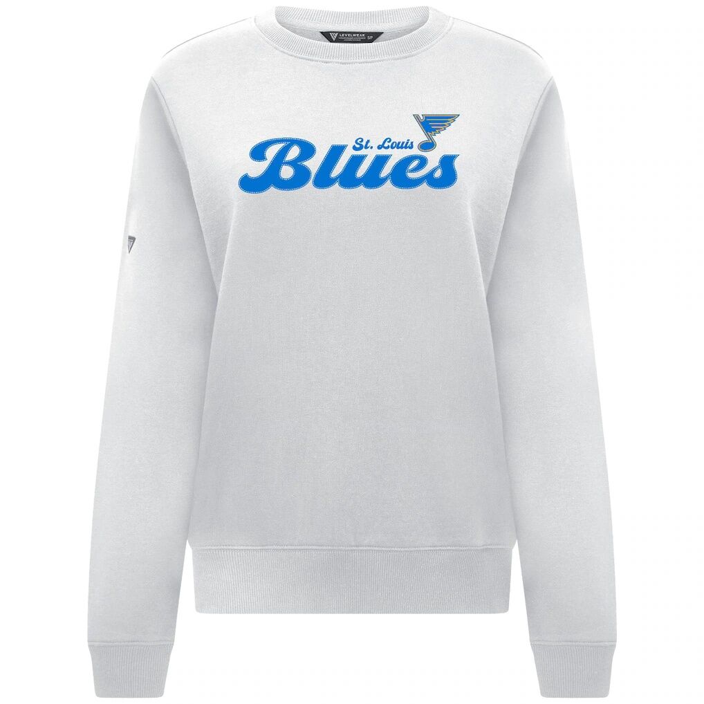 St. Louis Blues Levelwear Women's Yvette Big Script Tri-Blend Sweatshirt