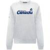 Vancouver Canucks Levelwear Women's Yvette Big Script Tri-Blend Sweatshirt - White - Side View