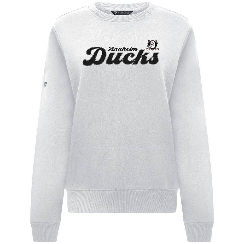 Anaheim Ducks Levelwear Women's Yvette Big Script Tri-Blend Sweatshirt