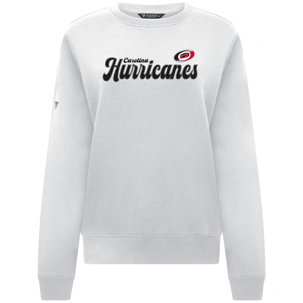 Carolina Hurricanes Levelwear Women's Yvette Big Script Tri-Blend Sweatshirt