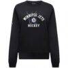 Winnipeg Jets Levelwear Women's Yvette Limelight Big Letter Sweatshirt - Black - Side View