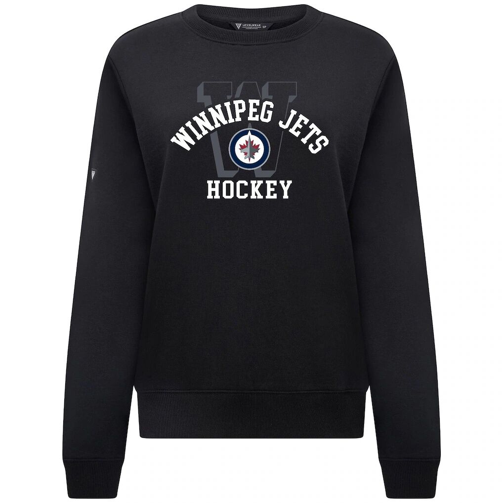 Winnipeg Jets Levelwear Women's Yvette Limelight Big Letter Sweatshirt