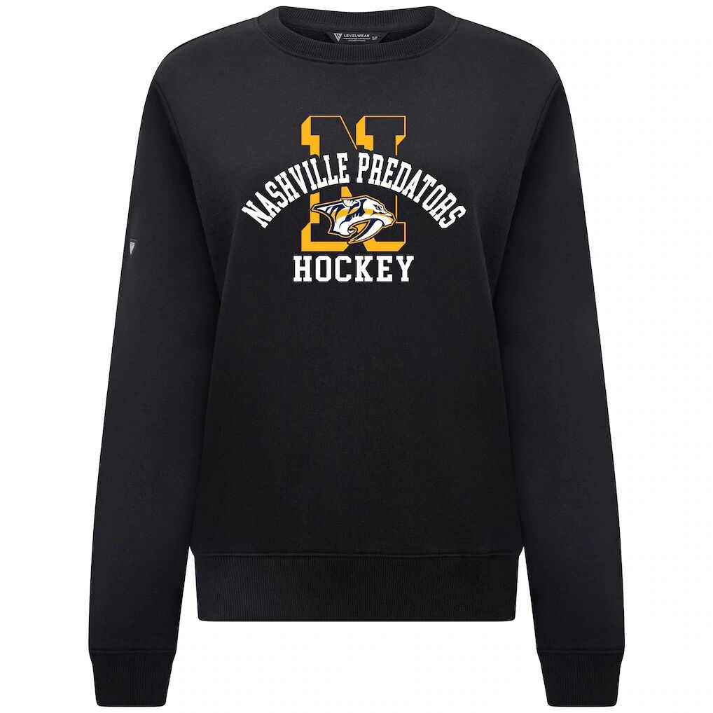 Nashville Predators Levelwear Women's Yvette Limelight Big Letter Sweatshirt