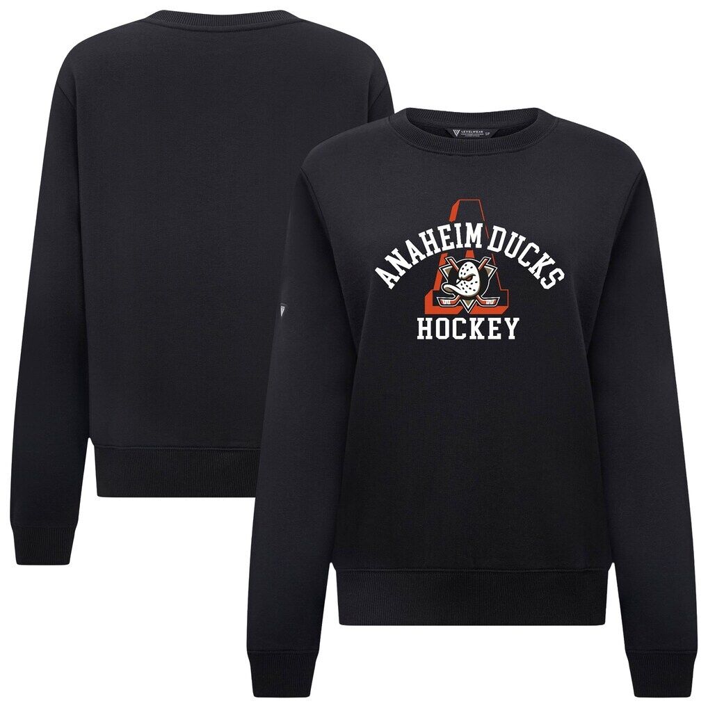 Anaheim Ducks Levelwear Women's Yvette Limelight Big Letter Sweatshirt