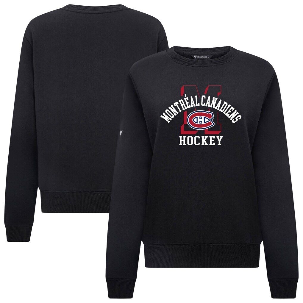 Montreal Canadiens Levelwear Women's Yvette Limelight Big Letter Sweatshirt