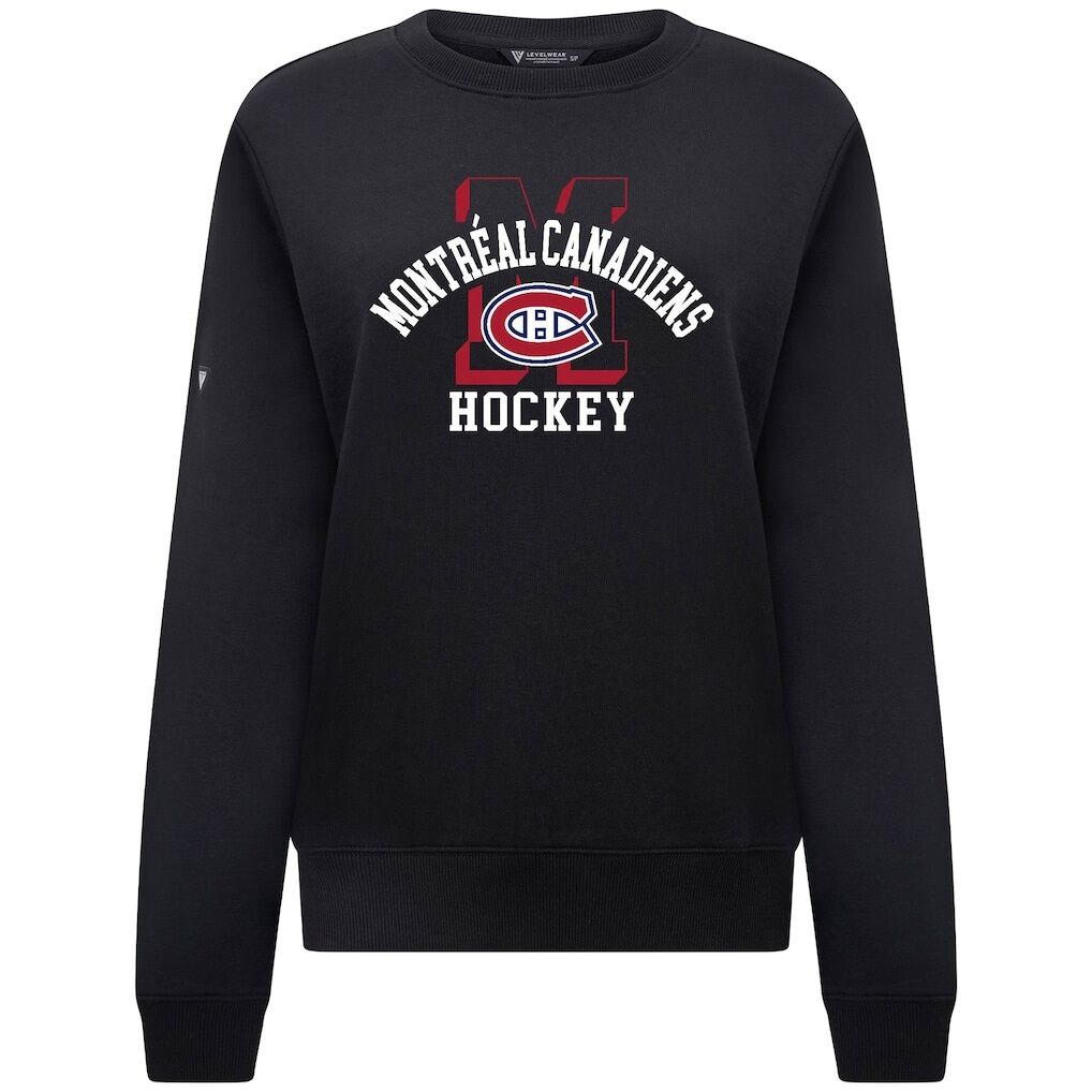 Montreal Canadiens Levelwear Women's Yvette Limelight Big Letter Sweatshirt