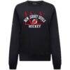 New Jersey Devils Levelwear Women's Yvette Limelight Big Letter Sweatshirt - Black - Side View