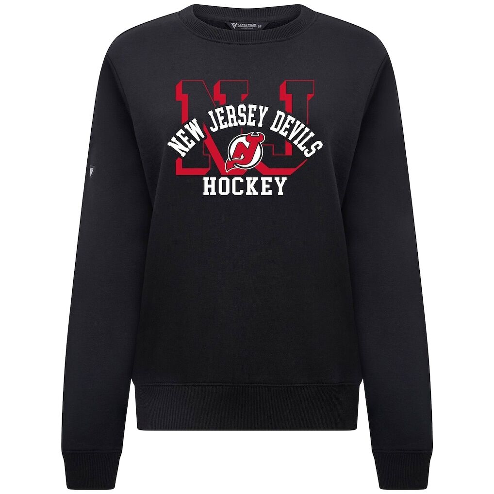 New Jersey Devils Levelwear Women's Yvette Limelight Big Letter Sweatshirt